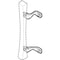 Prime-Line Diecast, Chrome Plated Sliding Door Handle Brackets 1 Pair E 2102 - alternate 4